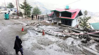 Road Sinks Near 4-Lane Construction Site in Himachal, Traffic Movement Disrupted