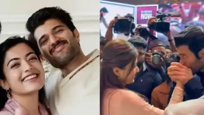 Vijay Deverakonda Kisses Rashmika Mandanna's Hand Publicly, Sparks Romance Rumors