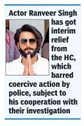 Bengaluru High Court Issues Conditional Order Protecting Ranveer Singh from Police Action
