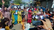 BJP Mahila Morcha Members Protest, Burn Effigy of Rahul Gandhi in Jammu