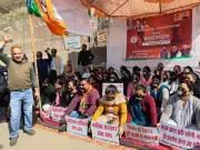 BJP Stages Protest Over Deteriorating Solan-Subathu Road Condition in Himachal