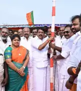 BJP's Nainar Nagenthran Criticizes DMK-Congress Alliance Ahead of Modi Rally
