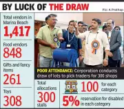 Chennai Marina Beach Stall Allotment Proceeds Despite Vendor Boycott