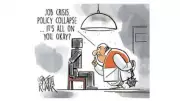 DH Toon Highlights India's Job Crisis and Policy Collapse Concerns