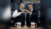 French President Macron Shares AI-Generated Heart Photo Symbolizing PM Modi Ahead of AI Summit