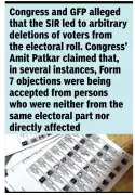 Goa Electoral Roll Revision Under Scrutiny After Congress, GFP Complaints
