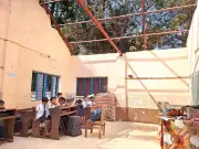 Goa School Students Attend Classes Under Open Sky as Roof Repair Delays