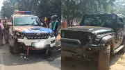 High-Speed Thar Collides with Police Patrol in Patna's VVIP Zone, Injuring Officer