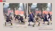 Humanoid Robots Practice Kung Fu with Shaolin Monks in China