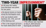 Hyderabad Sadhu Gets Record Jail Term for Deliberate Railway Track Sabotage