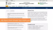 JEE Main 2026 Final Answer Key Released by NTA at Official Website