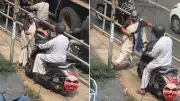 Kerala Elderly Woman's Civic Lesson: Blocking Scooter on Footpath Goes Viral