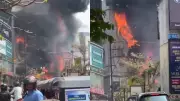 Major Fire Erupts at Mangala Gauri Mall in Hyderabad's Jubilee Hills, Fire Tenders Rushed