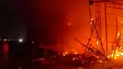 Major Fire Erupts at Wedding Venue Near Sheetla Mata Temple in Gurugram