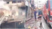 Massive Fire Engulfs Building in Delhi's Seelampur, Wall Collapse Reported