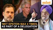 Minister Hardeep Puri Denies Epstein Links, Counters Rahul Gandhi's Allegations