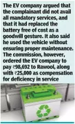 North Goa Consumer Commission Orders EV Firm to Pay Rs 1.24 Lakh for Defective E-Bike