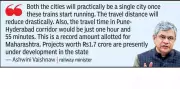 Railway Minister Announces 48-Minute Bullet Train Between Pune-Mumbai