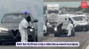 Real-Life GTA 6 Heist in Italy: Armored Van Blown Up on Highway