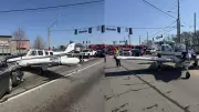 Small Plane Makes Emergency Landing on Georgia Road, Strikes Vehicles