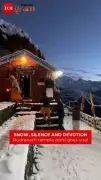 Snowy Himalayan Peaks Frame Serene Rudranath Temple Aarti, Captivates Social Media