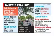 Trichy Railway Division Approves Twin Subways to Replace Sanjeevi Nagar Level Crossing