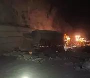 Truck Driver Killed in Tehri Landslide, SDRF Recovers Body After Night Rescue