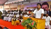 Udhayanidhi Stalin Mocks NDA as 'Alliance with Punctured Tyres' at DMK Youth Event