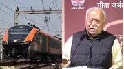 Vande Bharat Express Carrying RSS Chief Mohan Bhagwat Targeted in Stone-Pelting Incident in UP's Hardoi