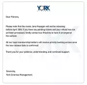 York Cinemas in Canada Refunds Tickets for 'Jana Nayagan' Film