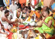 YS Jaganmohan Reddy Attends Temple Consecration Ceremony in Kadapa District
