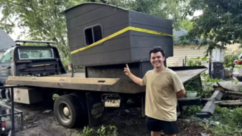 22-Year-Old Builds $3,000 Tiny Home on Truck for Rent-Free Nomadic Life Across America
