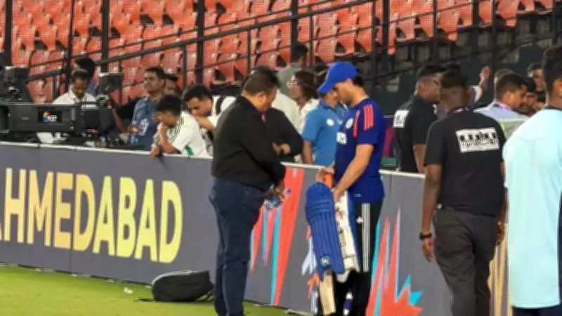 Abhishek Sharma's Father Watches Nets Before T20 World Cup Final