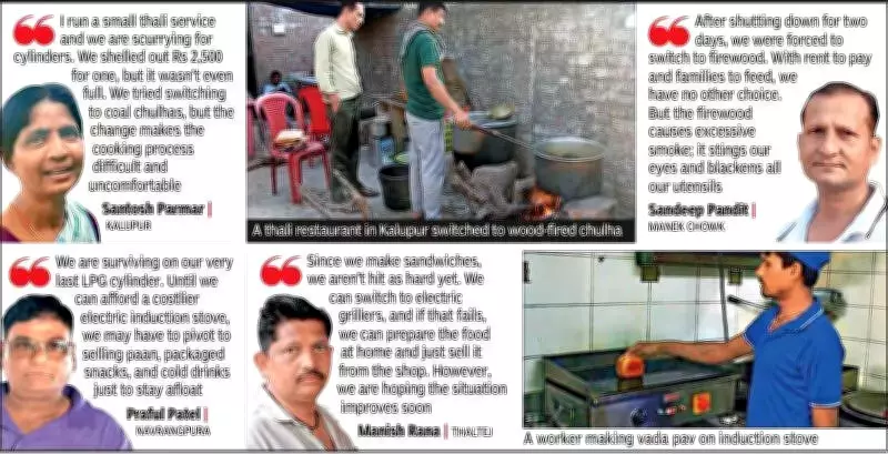 Ahmedabad Eateries Switch to Induction, Coal Amid LPG Shortage Crisis