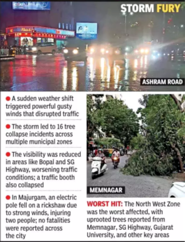 Ahmedabad Weather: Dust Storm, Showers Disrupt City; Flights Diverted