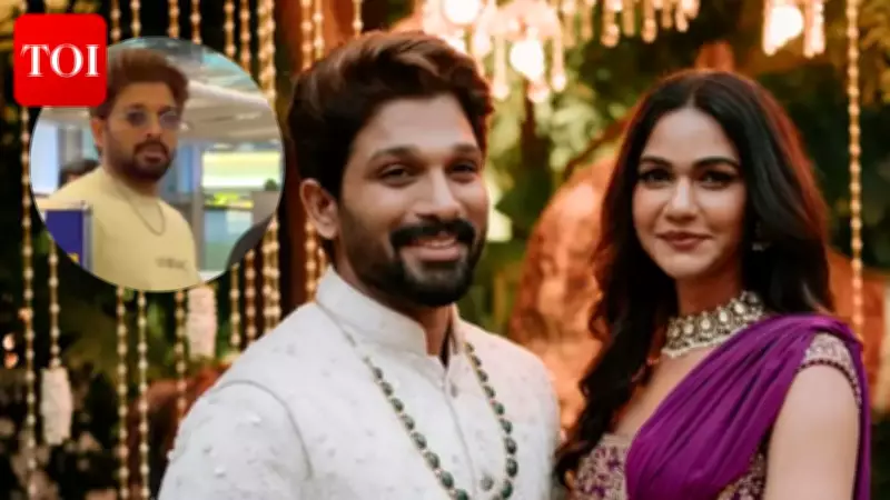 Allu Arjun and Sneha Reddy's Stylish Airport Outing and Fan Interaction