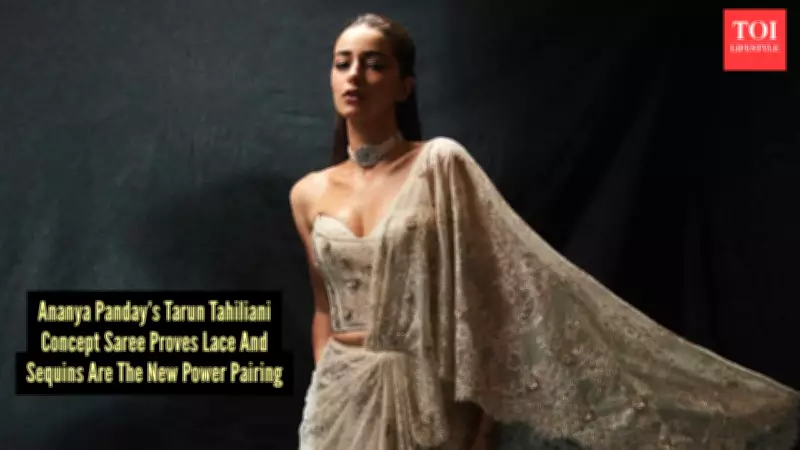 Ananya Panday Redefines Saree Couture in Tarun Tahiliani's Iconic Design