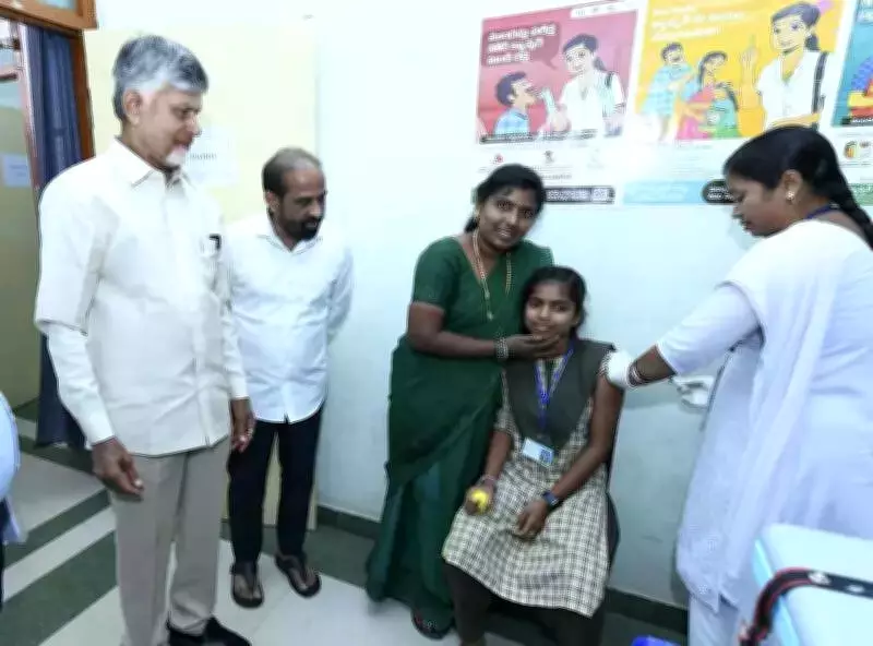 Andhra CM Naidu Launches HPV Vaccine Drive, AI Doctors to Combat Rising Cancer Cases