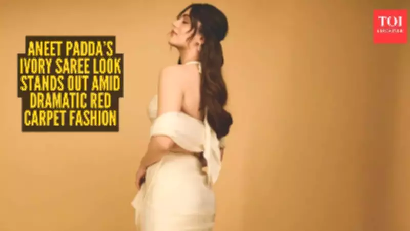 Aneet Padda's Ivory Saree Redefines Red Carpet Elegance with Quiet Confidence