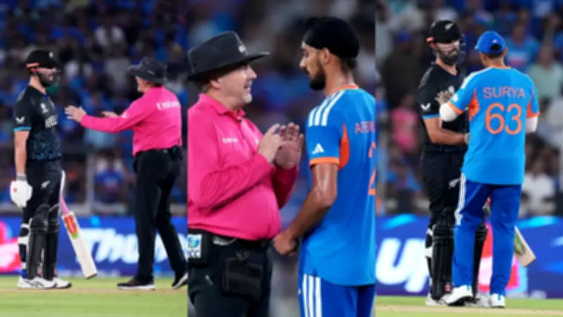 Arshdeep Singh, Daryl Mitchell Clash in T20 World Cup Final; Suryakumar Yadav Intervenes