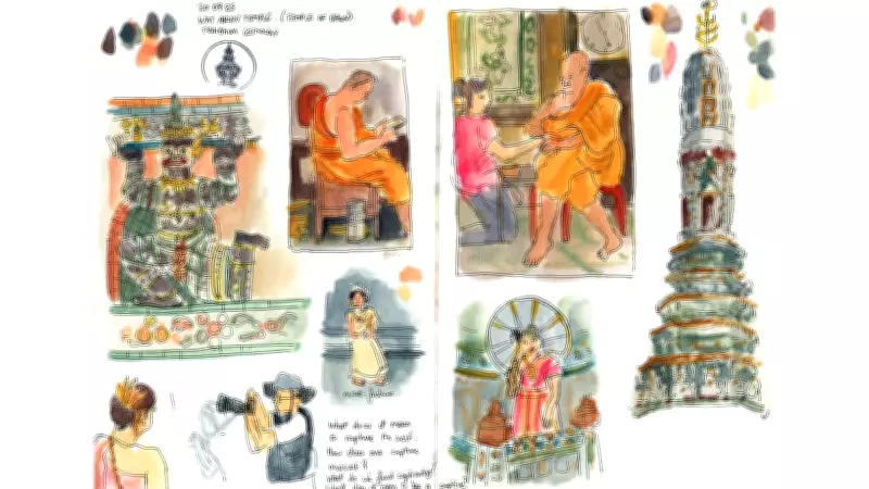 Artist Baljinder Kaur Captures Bangkok Life Through Hand-Drawn Travel Sketchbook