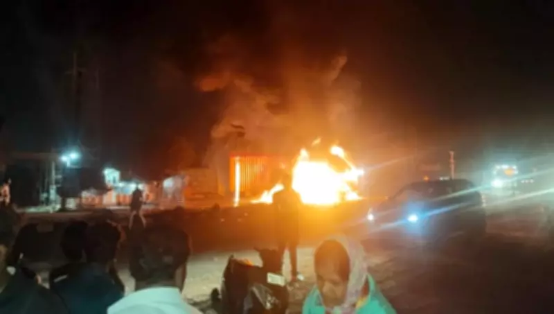 Bengaluru: Lorry Bursts into Flames After Collision with Car; Two Injured