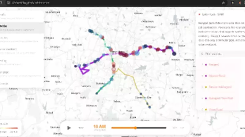 Bengaluru Techie Creates Interactive Map for Namma Metro Commute Analysis