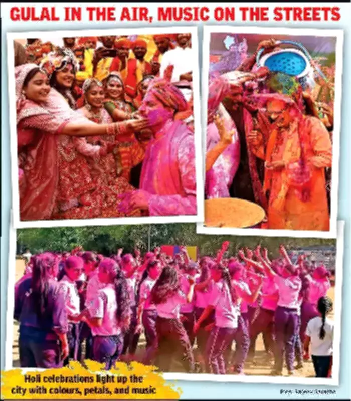Bhopal Celebrates Holi with Grand Processions and CM's Residence Festivities