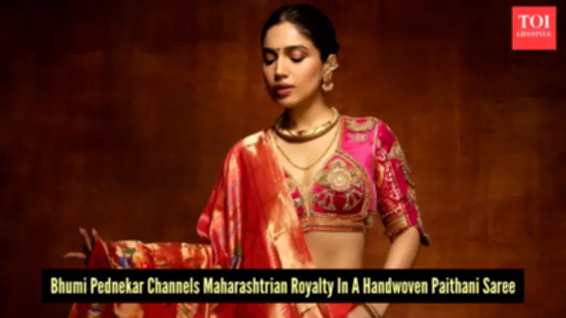 Bhumi Pednekar Revives Paithani Heritage with Stunning Couture Drape
