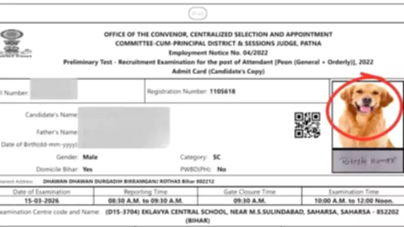 Bihar Court Recruitment Exam Row: Dog's Photo on Admit Card Shocks Candidate