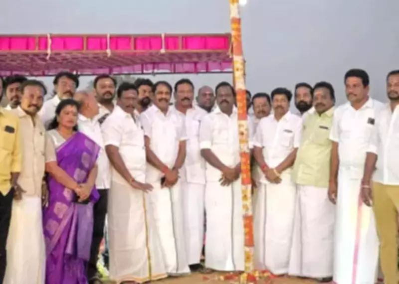 BJP-NDA Conducts Panthakkaal Ceremony in Trichy for Modi's March 11 Rally