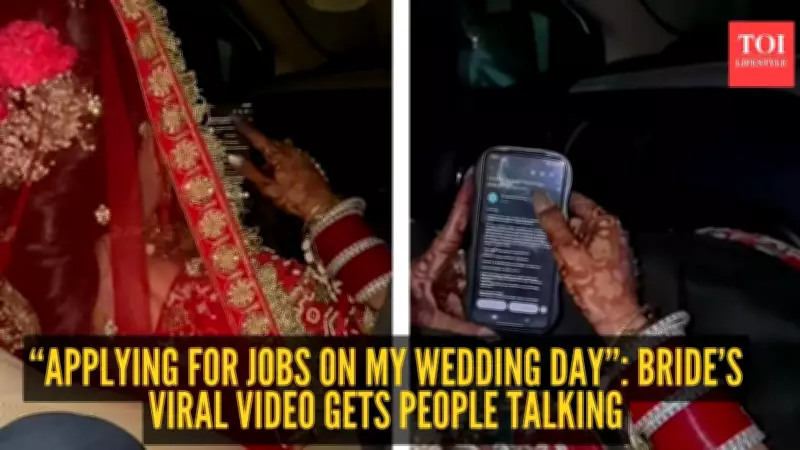 Bride's Viral Job Hunt on Wedding Day Captures Modern Work-Life Reality