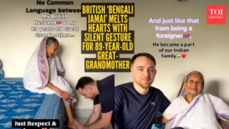 British 'Bengali Jamai' Touches Elder's Feet, Melts Hearts Across Cultures