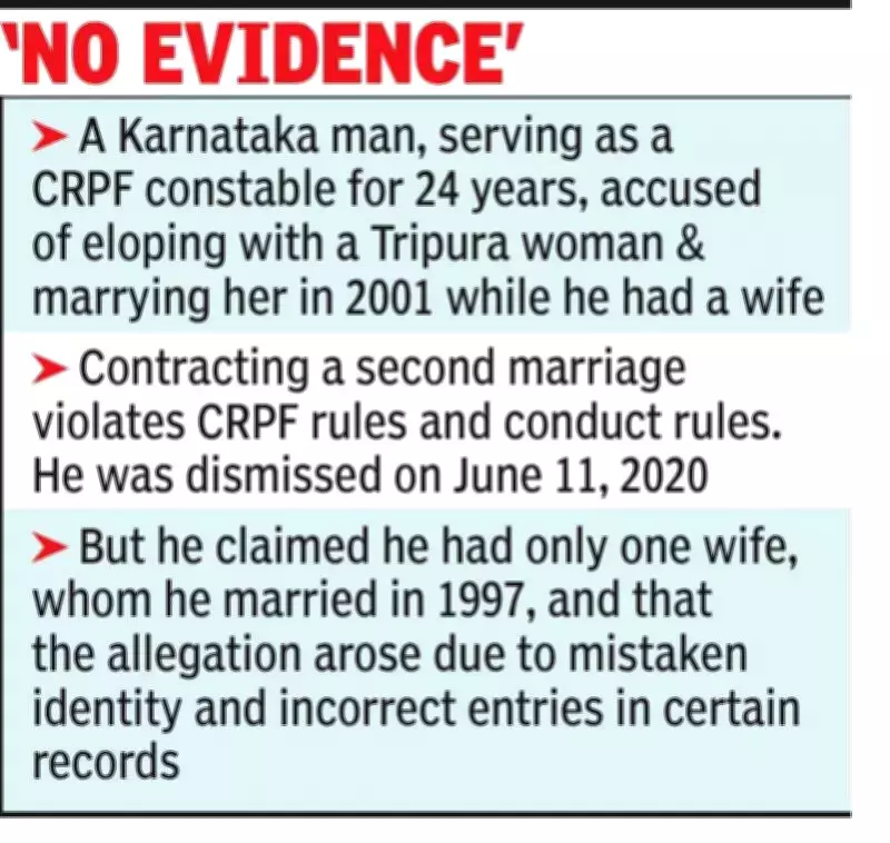 Calcutta High Court Reinstates CRPF Constable Dismissed Over Second Marriage Allegations